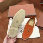 Loro Piana Summer Charms Walk Women's Suede Moccasin FAE5444 L0A2 - Image 4