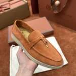 Loro Piana Summer Charms Walk Women's Suede Moccasin FAE5444 L443 - Image 4