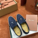 Loro Piana Summer Charms Walk Women's Suede Moccasin FAE5444 W18P - Image 4