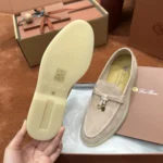 Loro Piana Summer Charms Walk Women's Suede Moccasin FAE5444 3873 - Image 4
