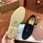 Loro Piana Summer Charms Walk Women's Suede Moccasin FAE5444 W000 - Image 4