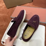 Loro Piana Summer Charms Walk Women's Suede Moccasin FAE5444 K30I - Image 3