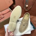Loro Piana Summer Charms Walk Women's Suede Moccasin FAE5444 H755 - Image 4