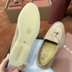 Loro Piana Summer Charms Walk Women's Suede Moccasin FAE5444 D044 - Image 4
