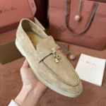 Loro Piana Summer Charms Walk Women's Suede Moccasin FAE5444 D044 - Image 3