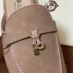 Loro Piana Charms Walk Babouche Women's Suede Mule FAL5900 3873 - Image 4