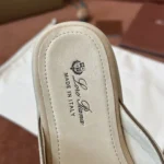 Loro Piana Charms Walk Babouche Women's Suede Mule FAL5900 AOC7 - Image 3