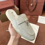 Loro Piana Charms Walk Babouche Women's Suede Mule FAL5900 6OLO - Image 3
