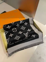 Louis Vuitton Monogram Silk Wool Scarf 75x200cm - Image 4