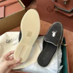 Loro Piana Charms Walk Babouche Women's Suede Mule FAL5900 MB97 - Image 4