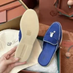 Loro Piana Charms Walk Babouche Women's Suede Mule FAL5900 60DT - Image 3