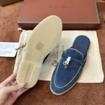 Loro Piana Charms Walk Babouche Women's Suede Mule FAL5900 WOYZ - Image 3