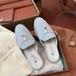 Loro Piana Charms Walk Babouche Women's Suede Mule FAL5900 60EU - Image 3