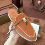 Loro Piana Charms Walk Babouche Women's Suede Mule FAL5900 HOR4 - Image 4