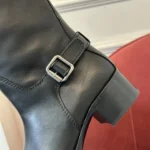 Prada Platform Leather Loafer Black - Image 4