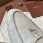 Loro Piana Babouche Charms Walk Women's Suede Mule FAI1543 A760 - Image 4