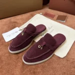 Loro Piana Babouche Charms Walk Women's Suede Mule FAI1543 Q07N