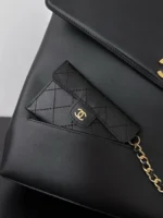 Chanel Handle Flap Briefcase Black Gold - Image 5