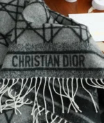 Dior Checkered Cashmere Cape 140*140 - Image 5