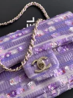 Chanel CF Sequined SO Handbag 21cm - Image 5