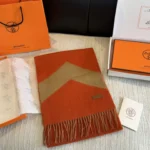 Hermès Colorblock Reversible Lambswool Scarf - Image 5