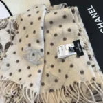 Chanel Camellia Print Wool Scarf - Image 5