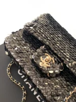 Chanel CF Sequined SO Handbag 21cm - Image 5