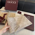Gucci GG Jacquard Reversible Cashmere Scarf - Image 4