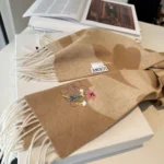 Loewe Anagram Embroidered Cashmere Scarf - Image 5