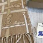 Burberry Equestrian Print Reversible Cashmere Scarf - Image 5