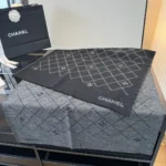 Chanel CC Diamond Jacquard Reversible Wool Stole - Image 5
