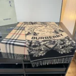 Burberry Equestrian Knight Reversible Cashmere Shawl - Image 5
