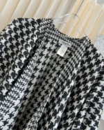 Dior Houndstooth Wool Cashmere Poncho - Image 5