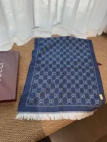 Gucci GG Jacquard Reversible Wool Scarf - Image 5