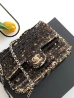 Chanel CF Sequined SO Handbag 21cm - Image 5