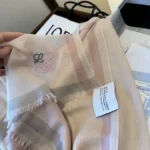 Loewe Anagram Check Cashmere Silk Stole - Image 6