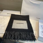 Jacquemus Logo Circle Wool Scarf - Image 5