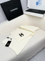 Chanel CC Quilted Knit Scarf - Image 5