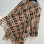 Burberry Check Cashmere Cape - Image 5