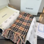 Burberry Vintage Check Cashmere Scarf - Image 5
