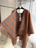 Burberry Classic Check Double-Sided Cape Shawl 130x150cm - Image 5