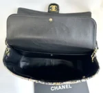 Chanel 26A Leopard Tweed Maxi Flap Bag 38cm - Image 5