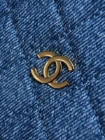 Chanel 26A Denim Quilted Hobo Bag 26cm - Image 5