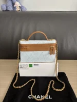 Chanel Two-Tone Vanity Case with Chain - Image 5