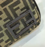 Fendi Simply Fendi Small FF Jacquard Shoulder Bag 22cm - Image 5