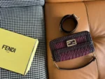 Fendi Baguette Woven Leather Bag 27cm - Image 5