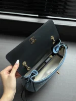 Chanel Chain Denim Baguette Handbag 29cm - Image 5