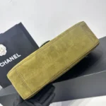 Chanel Maxi Suede Handbag in Army Green - Image 5