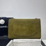 Chanel Maxi Suede Handbag in Army Green - Image 5