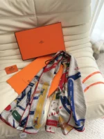 Hermes Cashmere Silk Scarf 140*140cm - Image 5